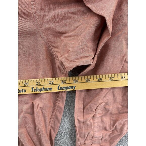 LL‎ Bean Button Down Shirt Mens XL Long Sleeve Salmon Chambray Pocket Cotton - Picture 3 of 6